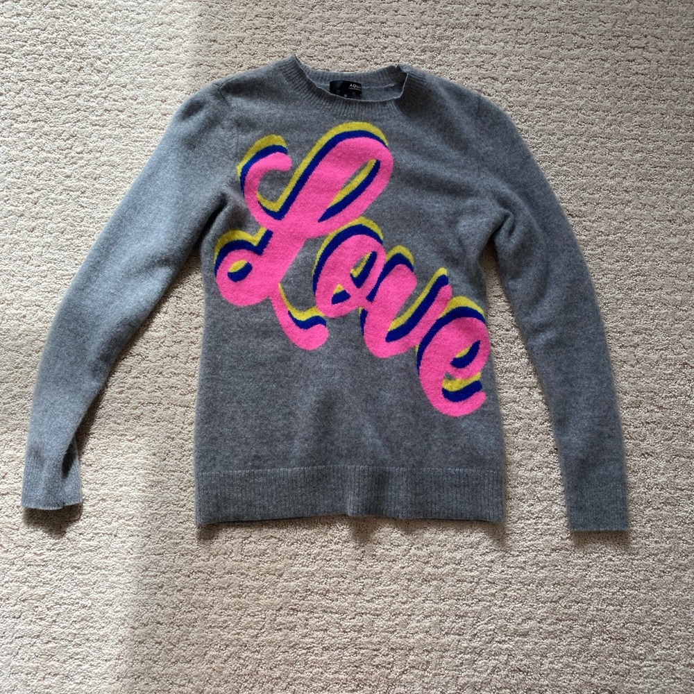 Blooming Dales Aqua Cashmere sweater